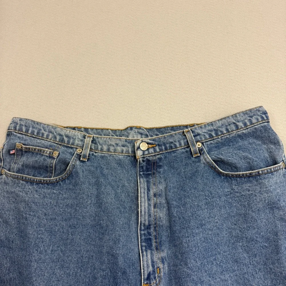 Vintage Polo Jeans Co Ralph Lauren Shorts Men's 42 Blue USA Flag Embroidered y2k